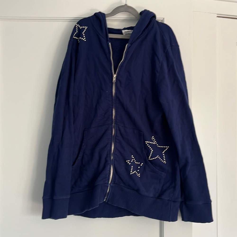 Monrow x bandier collab zip up hoodie sweatshirt